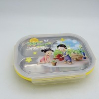 hot sale fashionable design Korean style stainless steel kids lunch box with compartment