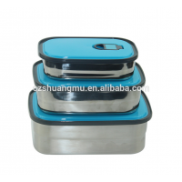 Wholesale Hot Sale Stainless Steel Leak Proof Bento Lunch Box Food Container Storage 3pcs Set 3 In 1